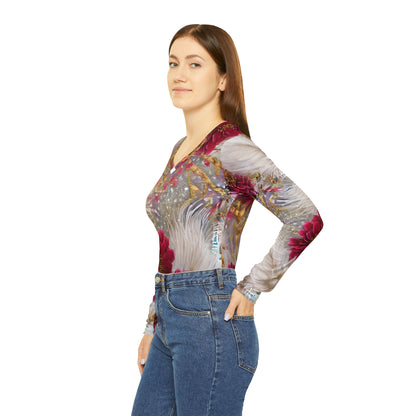 Women's Long Sleeve V-neck Shirt (AOP)