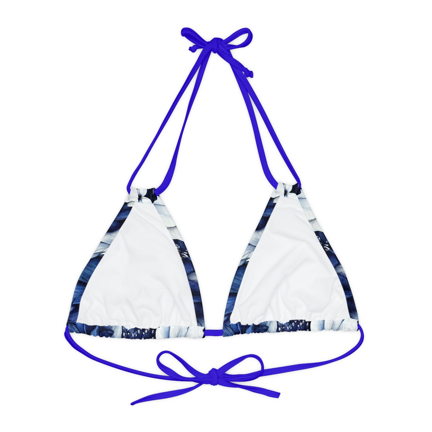 Strappy Triangle Bikini Top (AOP)