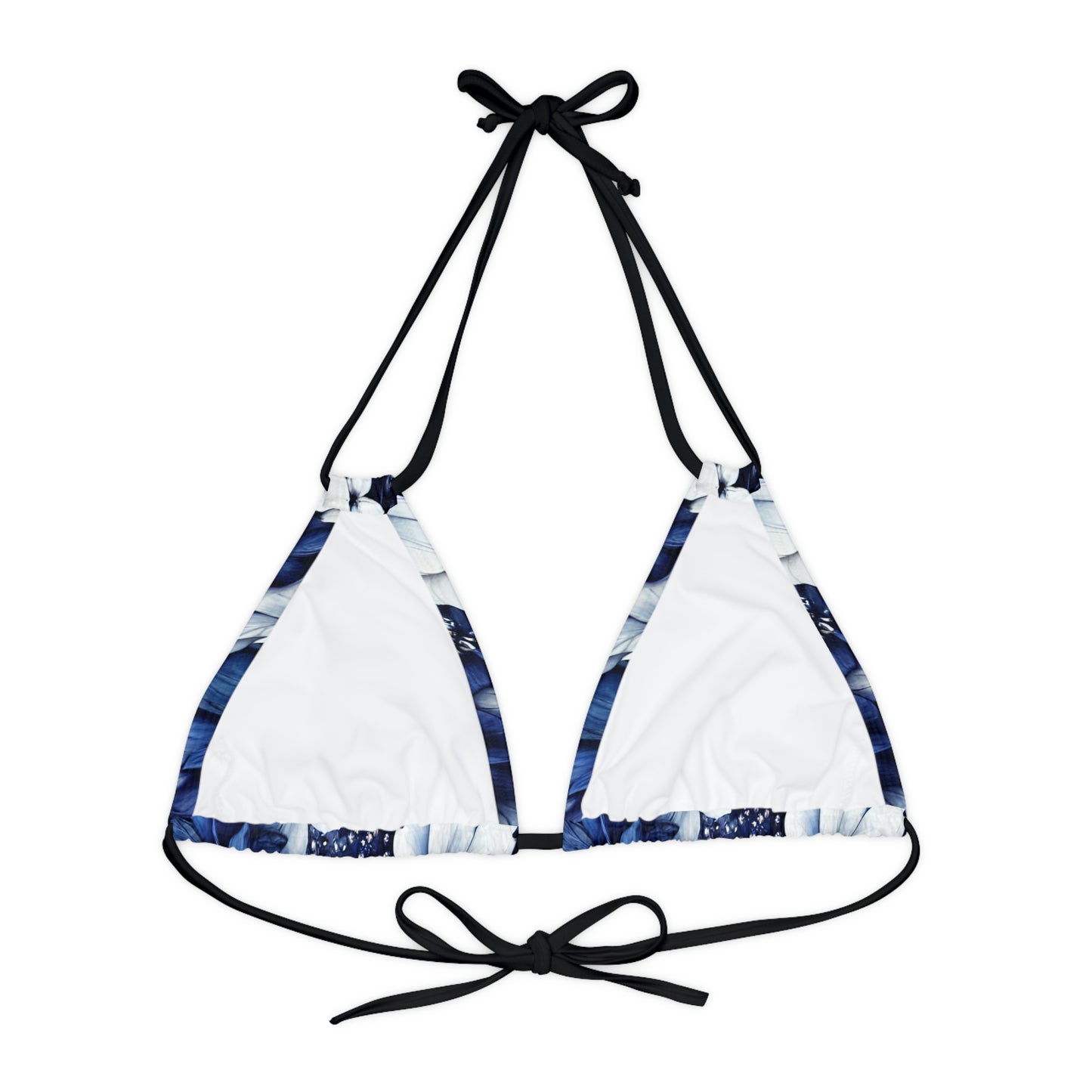 Strappy Triangle Bikini Top (AOP)