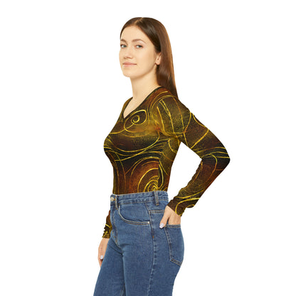 Women's Long Sleeve V-neck Shirt (AOP)